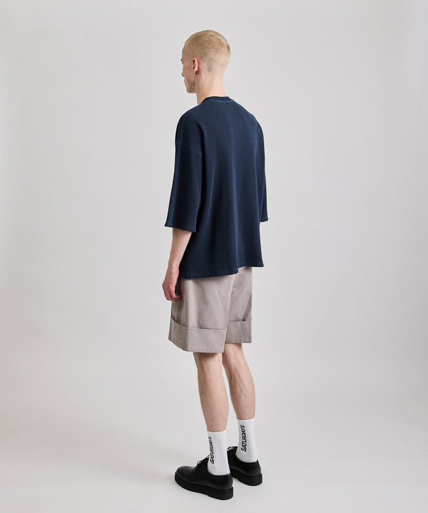 Saturdays New York City Waffle Half Sleeve Tee Navy