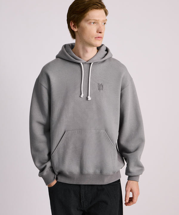 Saturdays New York City Warren Miller Stacked Hoodie Gray