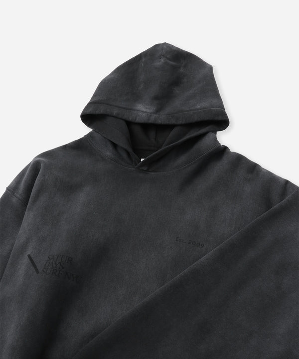 Saturdays New York City Warren Sunburned Peace Hoodie Charcoal