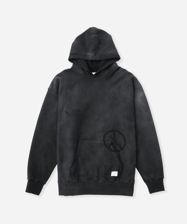 saturdays new york city Warren Sunburned Peace Hoodie Charcoal
