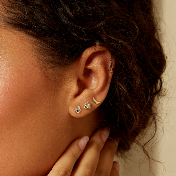 Satya Jewelry Abundant Blessings 14kt Gold Hamsa Earrings