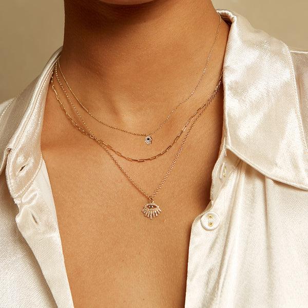 Satya Jewelry Abundant Blessings 14kt Gold Hamsa Necklace