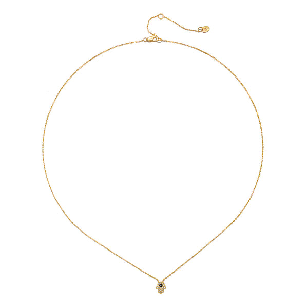 Satya Jewelry Abundant Blessings 14kt Gold Hamsa Necklace