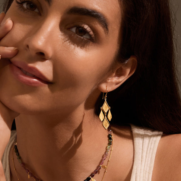 Satya Jewelry Adorned With Light Chandelier Earrings