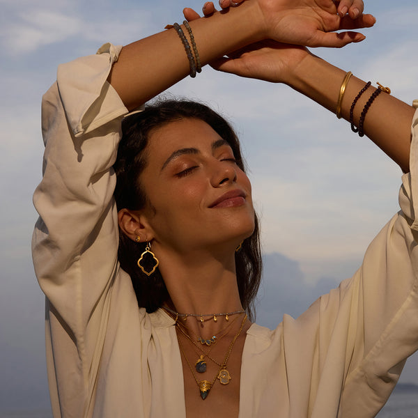 Satya Jewelry Awaken Intuition Labradorite Petal Necklace