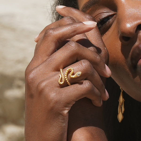 Satya Jewelry Beauty Is Timeless Snake Adjustable Ring