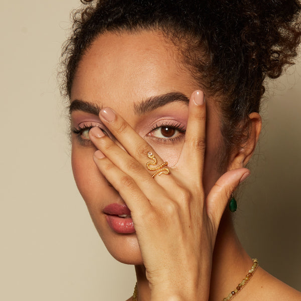 Satya Jewelry Beauty Is Timeless Snake Adjustable Ring