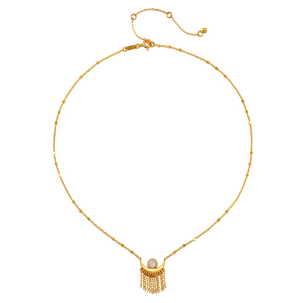 Satya Jewelry Cascade Of Starlight Moonstone Fringe Necklace