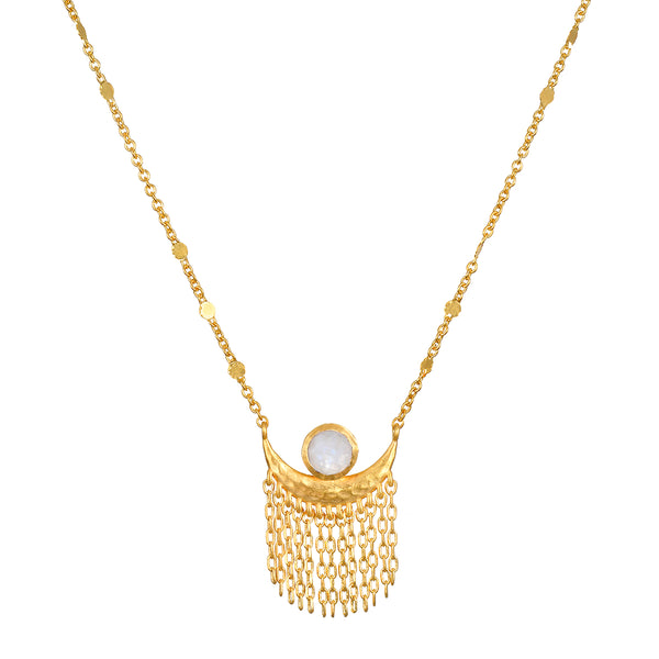 satya jewelry Cascade of Starlight Moonstone Fringe Necklace