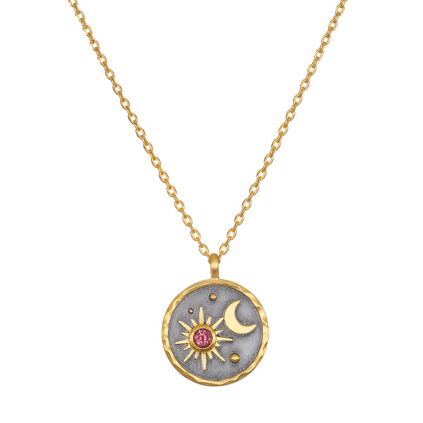 satya jewelry Celestial Birthstone Necklace - October