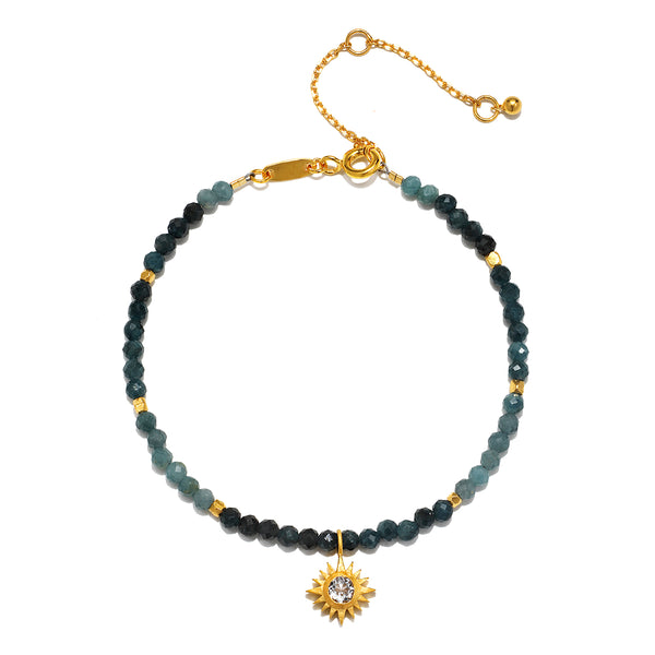 satya jewelry Channeling Wisdom Sapphire Starburst Beaded Bracelet