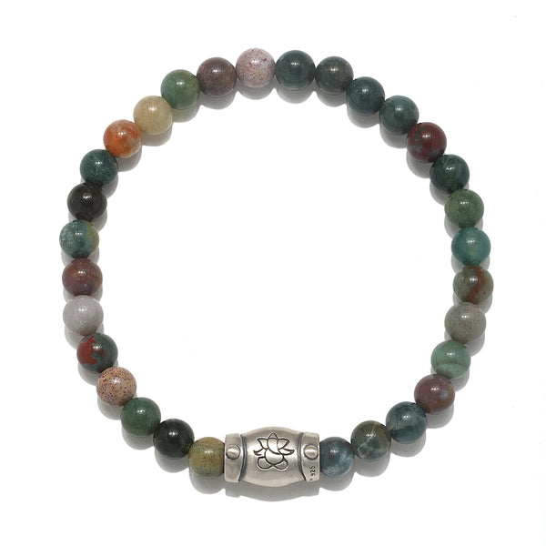 satya jewelry Coming Into Focus Men's Fancy Jasper Bracelet