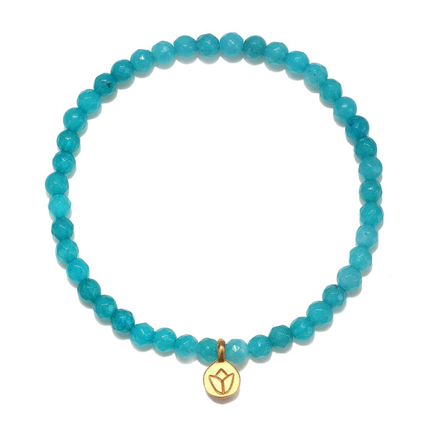 satya jewelry Courageous Beginnings Angelite Stretch Bracelet