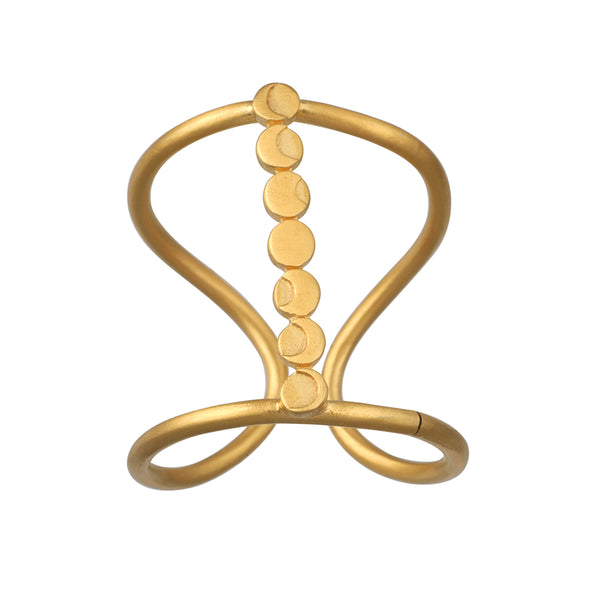 satya jewelry Cycles of the Goddess Adjustable Gold Ring