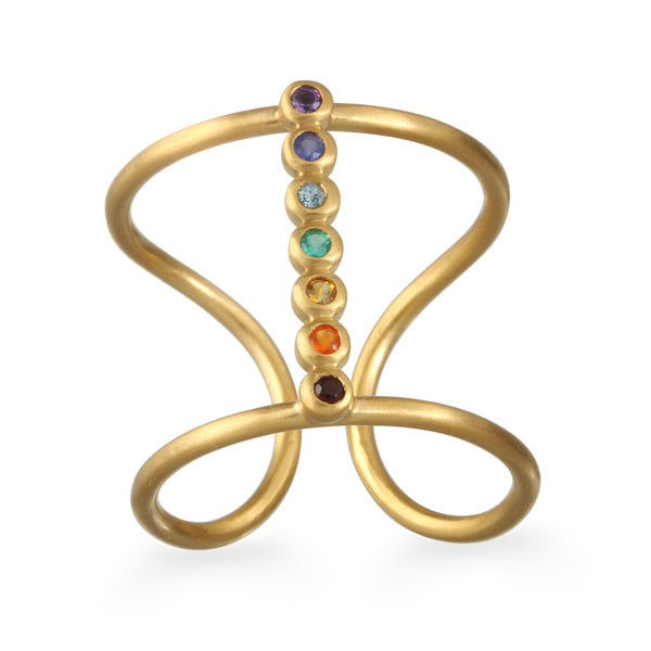 satya jewelry Divine Alignment Chakra Adjustable Ring