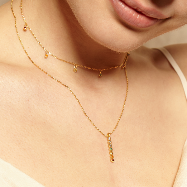 Satya Jewelry Divine Alignment Gemstone Chakra Necklace