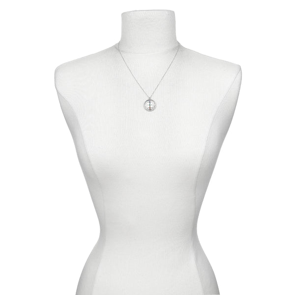 Satya Jewelry Divine Alignment Gemstone Chakra Silver Necklace