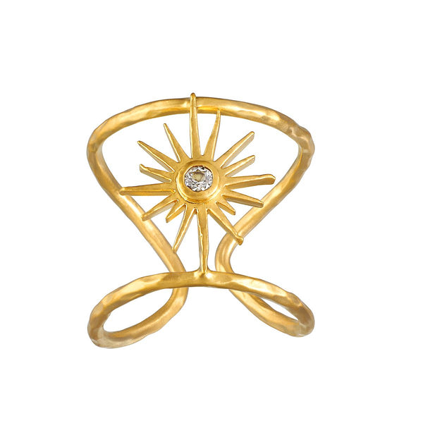 satya jewelry Divine Dreams Starburst Adjustable Ring