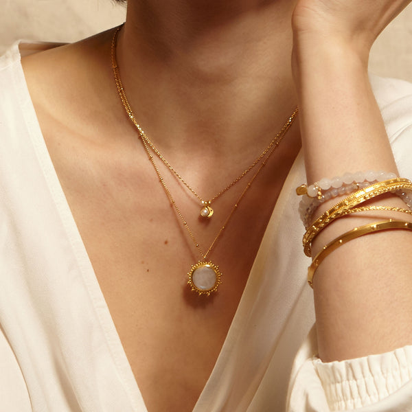 Satya Jewelry Drift Into Daydreams Moonstone Gemstone Necklace