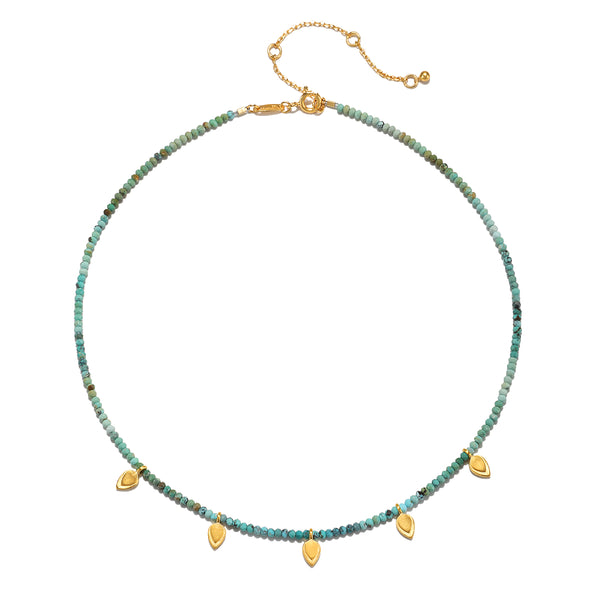 Satya Jewelry Emerging Hope Turquoise Petal Choker Necklace