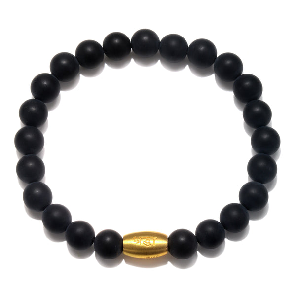 satya jewelry Enduring Faith Black Onyx Mens Stretch Bracelet