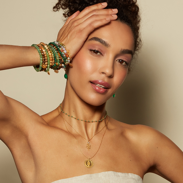 Satya Jewelry Enduring Individuality White Topaz Snake Necklace