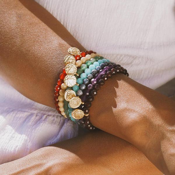 Satya Jewelry Find Your Balance Chakra Bracelet Set