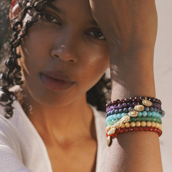 Satya Jewelry Find Your Balance Chakra Bracelet Set