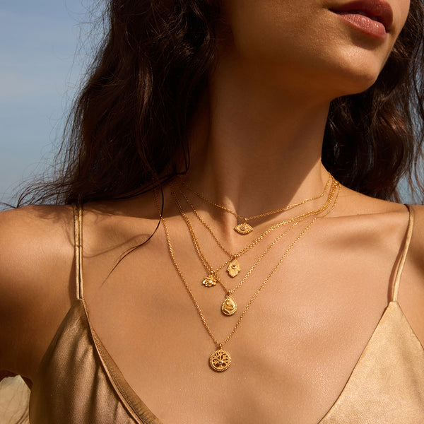 Satya Jewelry Firmly Rooted White Topaz Tree Of Life Necklace