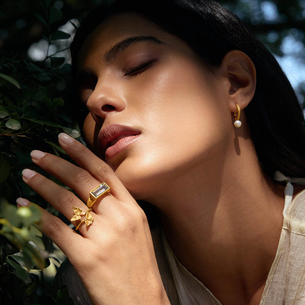 Satya Jewelry Freedom To Soar Adjustable Butterfly Ring