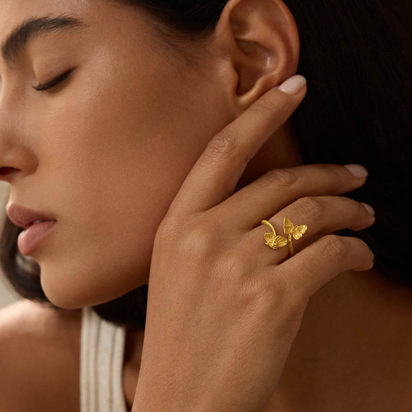 Satya Jewelry Freedom To Soar Adjustable Butterfly Ring