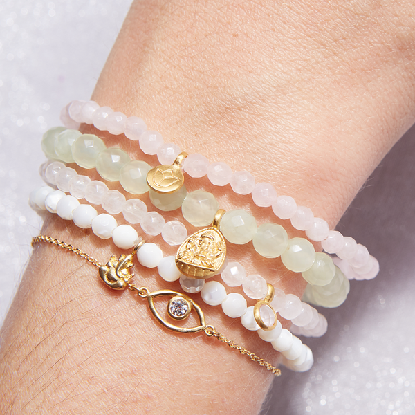 Satya Jewelry Ganesha Hindu God Pearl Gemstone Bracelet