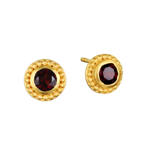 satya jewelry Grounding Energy Garnet Stud Earrings