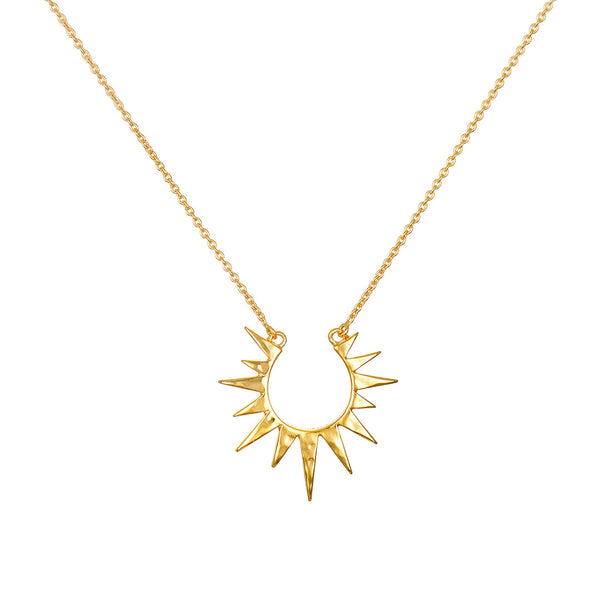 satya jewelry Incandescent Glow 14kt Gold Starburst Necklace