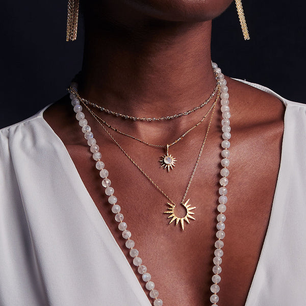 Satya Jewelry Incandescent Glow Gold Starburst Necklace