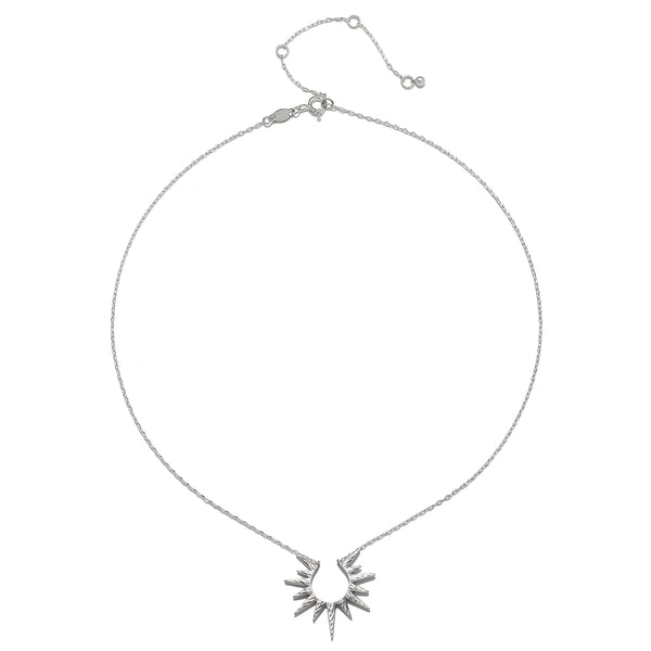 Satya Jewelry Incandescent Glow Silver Starburst Necklace