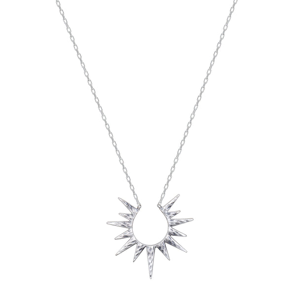 satya jewelry Incandescent Glow Silver Starburst Necklace