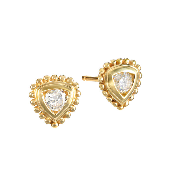 satya jewelry Incandescent Spirit 14kt Gold Diamond Stud Earrings