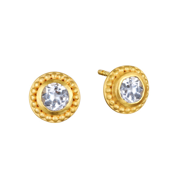 satya jewelry Insightful Spirit White Topaz Stud Earrings