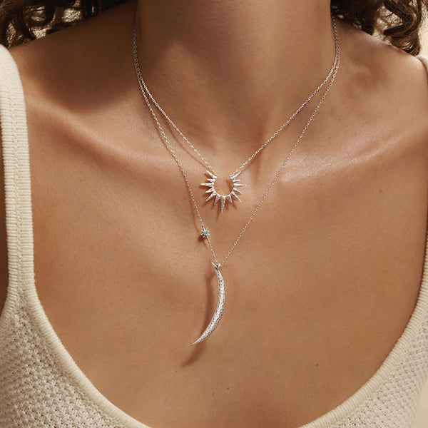 Satya Jewelry Inspiration Intention Necklace Set Silver