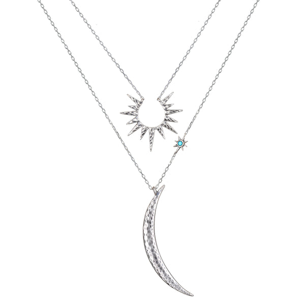 satya jewelry Inspiration Intention Necklace Set Silver