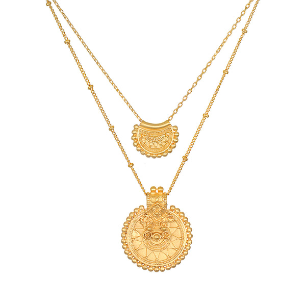satya jewelry Intention of Peace Mandala Necklace Set