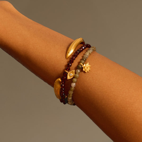 Satya Jewelry Intentional Journey Labradorite Lotus Bracelet