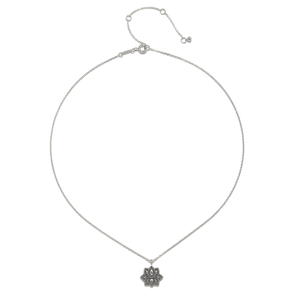 Satya Jewelry Journey Forward Lotus Silver Necklace