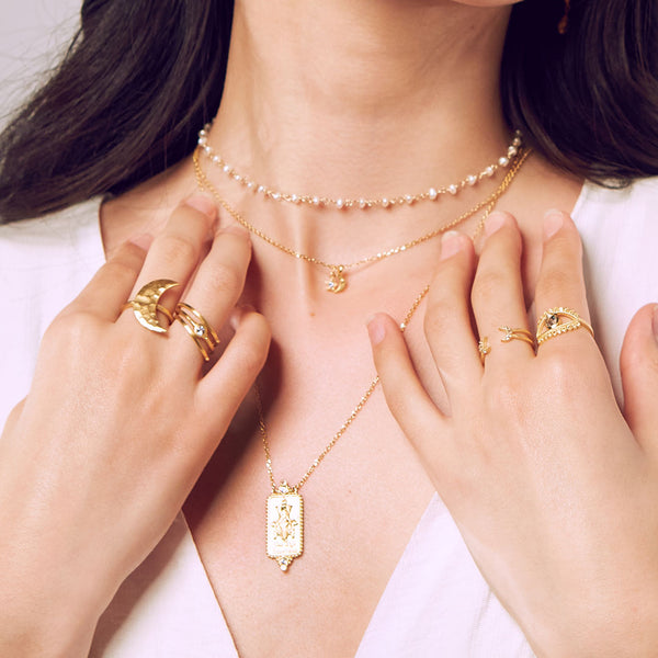 Satya Jewelry Keeper Of Positivity Eye Blue Topaz Ring