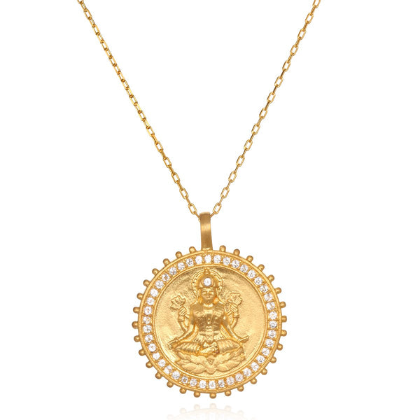 satya jewelry Lakshmi Hindu Goddess Abundance Necklace