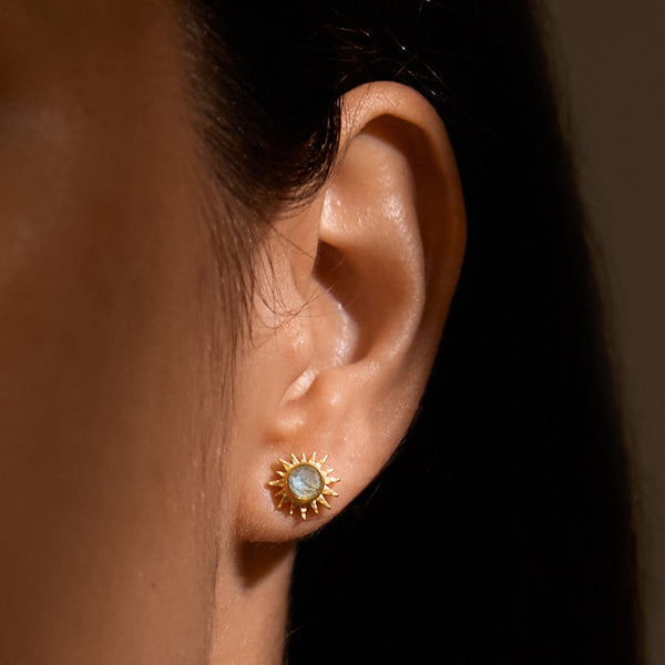 Satya Jewelry Light Seeker Labradorite Starburst Earrings