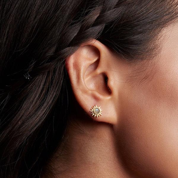 Satya Jewelry Light Seeker Labradorite Starburst Earrings