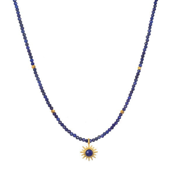 satya jewelry Light Seeker Lapis Starburst Choker Necklace