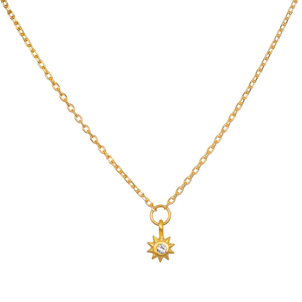 satya jewelry Lucent Spirit Mini Sun Pendant Necklace